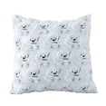 thumbnail image 1 of Square Decorative Pillow with Embroidered Bunny Pattern Soft Textured Fabric Cushion for Sofa Bed Chair Living Room Nursery, 1 of 3