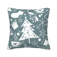 thumbnail image 1 of Square Decorative Throw Pillow Covers with Core, Flat Christmas Elements Throw Pillows for Couch Sofa Bed Home Decor, 20"x20", 1 of 9