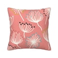 thumbnail image 1 of Square Decorative Throw Pillow Covers with Core, Pink Dandelion Print Throw Pillows for Couch Sofa Bed Home Decor, 20"x20", 1 of 9