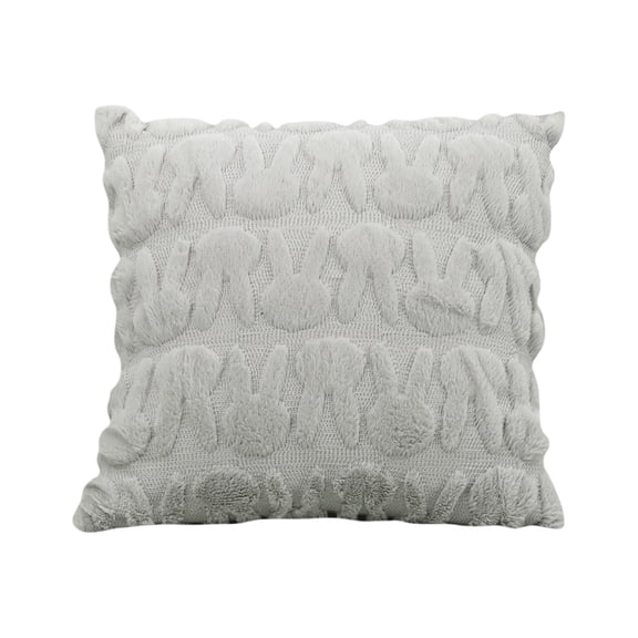 Square Decorative Throw Pillow Soft Textured Chenille Cushion Cover Modern Pattern for Sofa Bed Chair Home Living Room