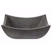 Square Deep Zen Sink - Lava Stone