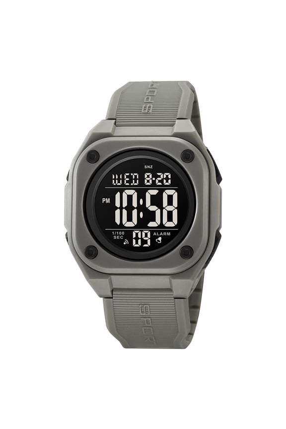 Square Digital Sports Watch for Men - Waterproof, Multifunction Outdoor Watch with LED Display