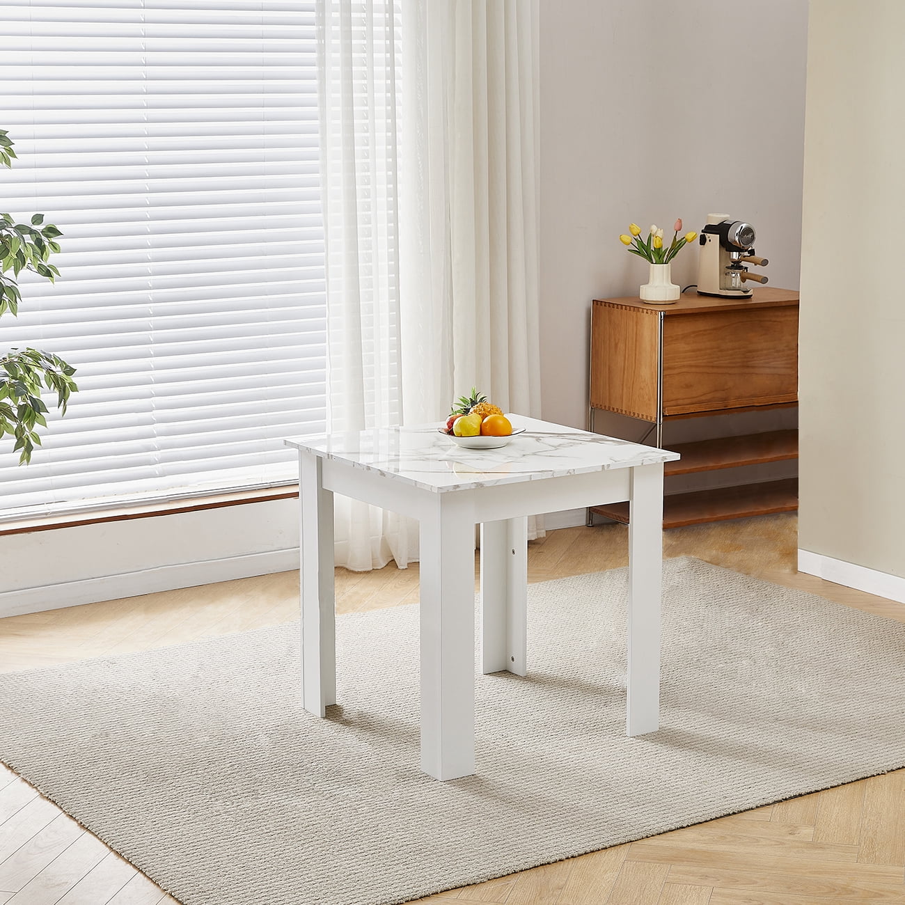 Square Dining Table for 2, Kitchen Table for Small Space,Modern Dining ...