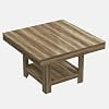 Square Dining Table for 4-6 People, 47.2 Inch Kitchen Table with 2-Tier Storage, Waterproof Surface, Heavy Duty 350 Lbs Support, Sturdy Triangle Legs,Natural