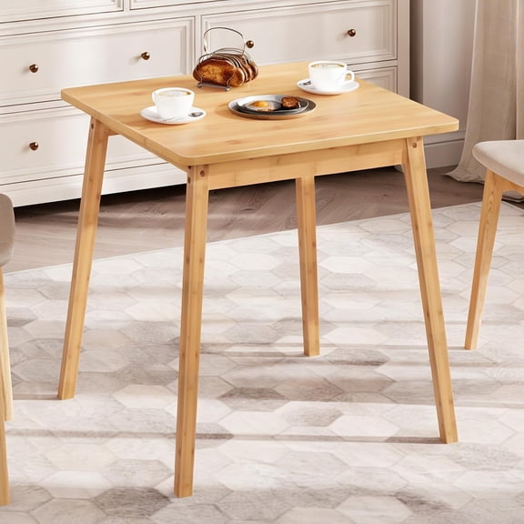 Square Dining Table for 2, 27.6" Kitchen Table for Small Space, Writing Table, Easy to Assemble, for Dining Room, Living Room, Office, Kitchena