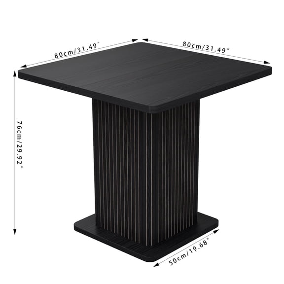 Dining Table for 2-4, with 2-Tier Storage Shelf, Modern Small Side Table, For Kitchen, Dining Room, Living Room