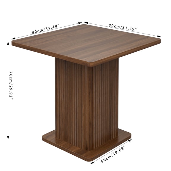 Dining Table for 2-4, with 2-Tier Storage Shelf, Modern Small Side Table, For Kitchen, Dining Room, Living Room