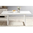 thumbnail image 1 of Square Dining Table in White with Metal Legs and MDF Top for Living Room (70.86" W x 31.5" D x 29.5" H), 1 of 9
