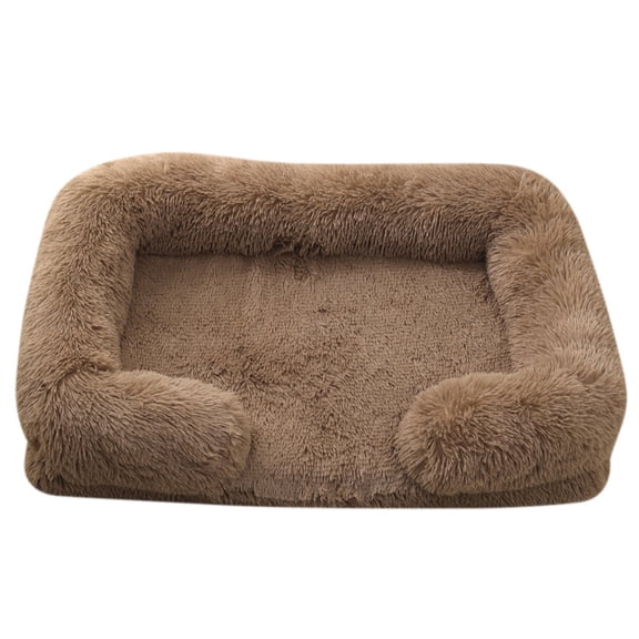 Square Dog Bed Plush Pet Bed Winter Thickened Pad House for Dogs Bed Cat Sofa for Flyffy Dogs Sleeping Bed Sofa Removable Mat