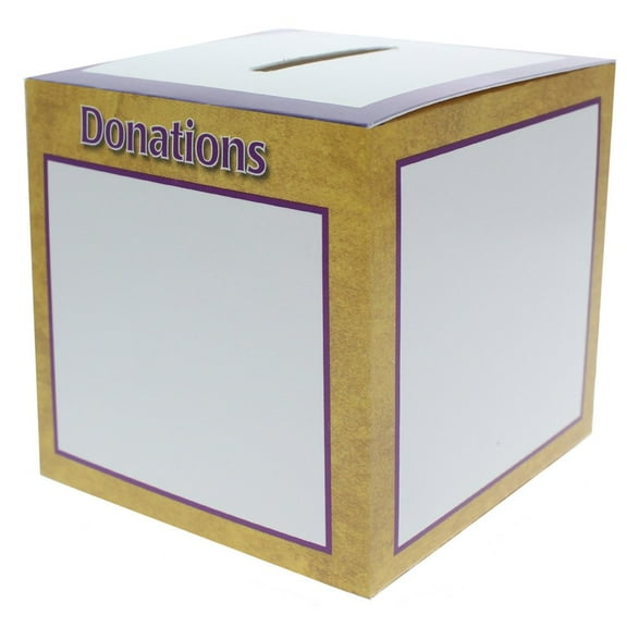 Square Donation Fundraising Box Pkg of 50