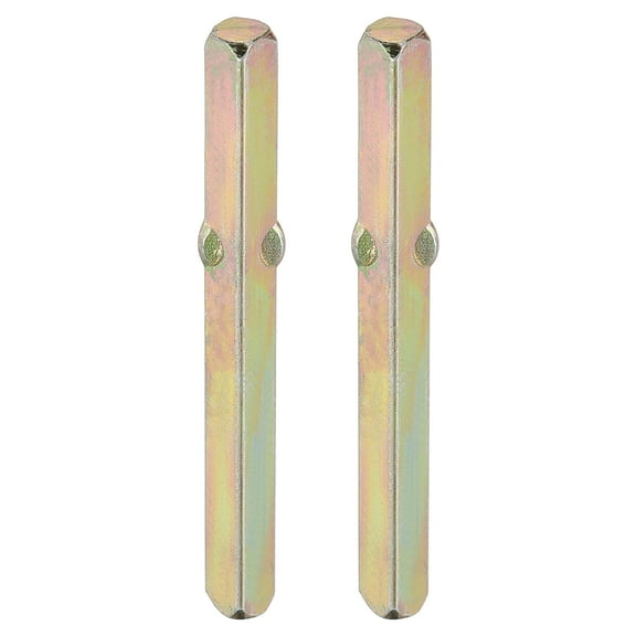 Square Door Knob Spindle 60x5mm, Carbon Steel Spare Door Handle Spindle with Punching Point Gold 2 Pack