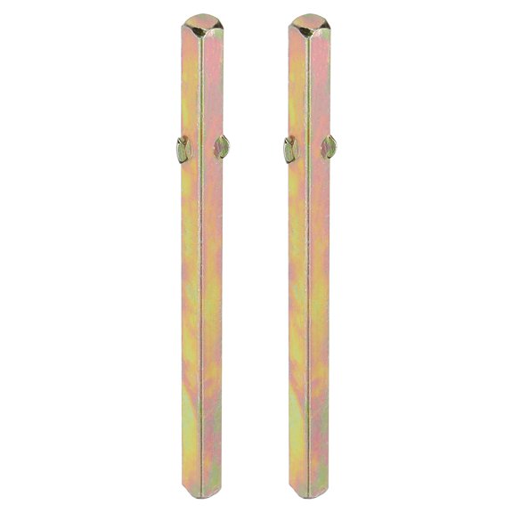 Square Door Knob Spindle 85x5mm, Carbon Steel Spare Door Handle Spindle with Punching Point, Gold 2 Pack