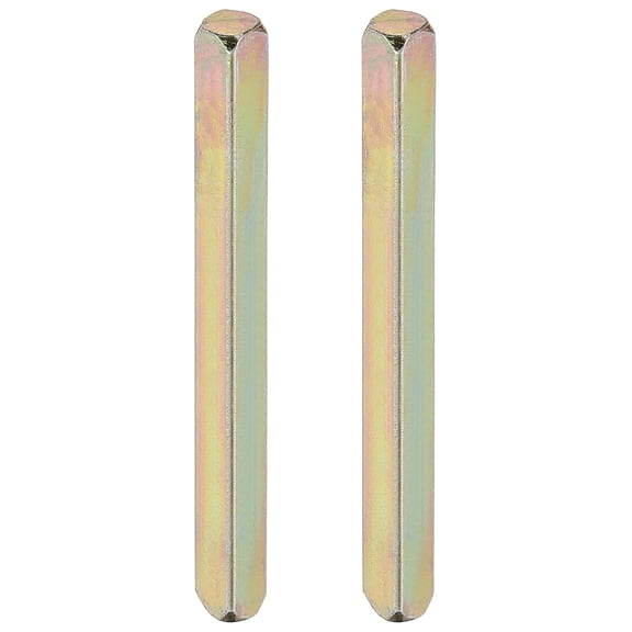 Square Door Knob Spindle 85x8mm, Carbon Steel Spare Door Handle Spindle, Gold 2 Pack