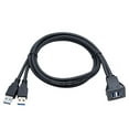 thumbnail image 1 of Square Double Port USB3.0 Extension Cord Snap On Installation Waterproof PVC For Vehicles Marine Systems, 1 of 8