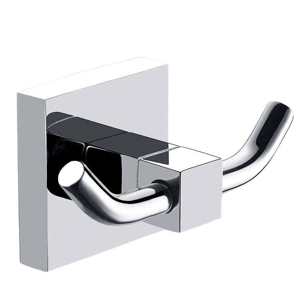 Double Towel Chrome Towel Hooks For Bathroom Square Double Robe