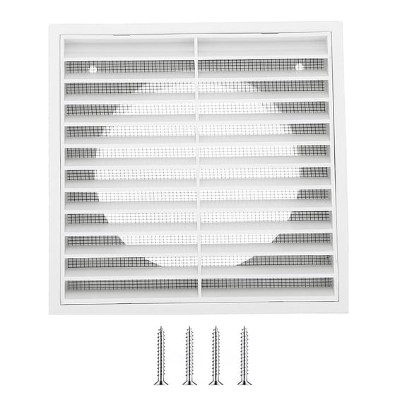 Square Ducting Air Ventilation Cover Wall Vent Covers Plastic Air Outlet Vent with Built-in Meshes Easy to Install