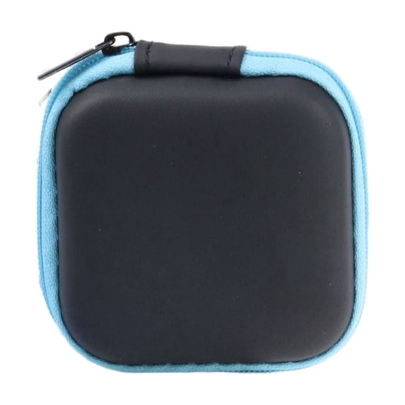 Square Earbud Case,Portable EVA Storage Bag,Mini Cell Phone Accessories Organizer with Zipper for Wired/Wireless Earphone Earbud Earpieces SD Memory Card Camera Chips Tech Pouch