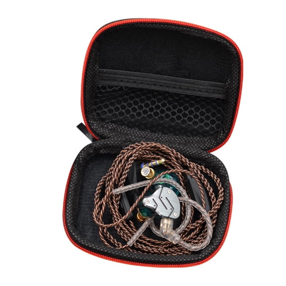 Square Earphone Storage Box Convenient Earbuds Case Protective Cover Anti-Dust Shells Skin with Zipper Design Bag