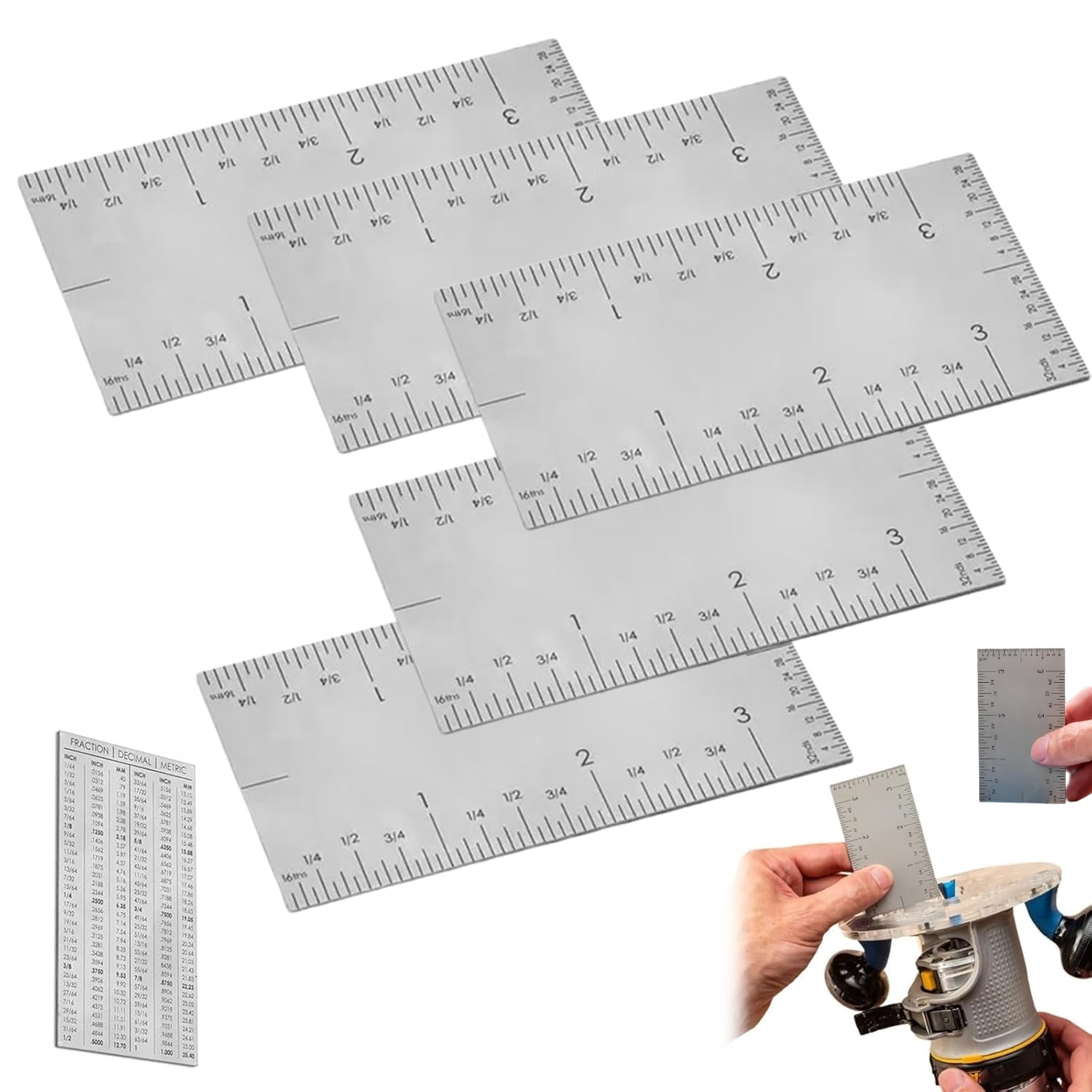 Square Edge Ruler,3'' Pocket Rule,Durable Stainless Slide Precision ...