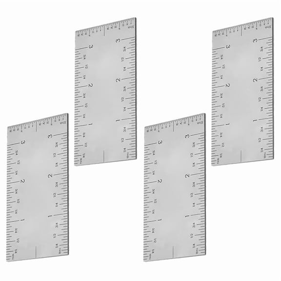 Square Edge Ruler, Woodworker Edge Ruler Stainless Steel Square Edge Ruler, Straight Stair Markings Corner 4PCS