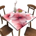 thumbnail image 1 of Square Elastic Fitted Tablecloths, Pink Flower Pattern Printed on Fade Resistant Stretchy Table Cover, Great for Cafes & Offices, Fit for 32" x 32" Square Tables, 1 of 4