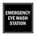 thumbnail image 1 of Square Emergency Eye Wash Station Sign (Black) - Small, 1 of 1