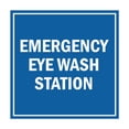 thumbnail image 1 of Square Emergency Eye Wash Station Sign (Blue) - Large, 1 of 1