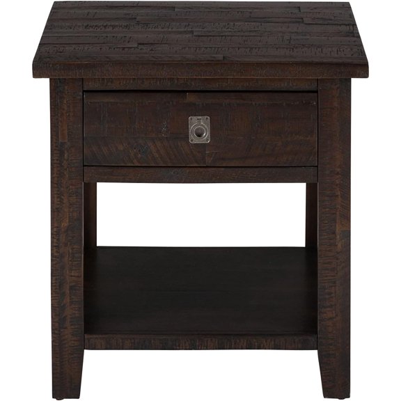 Square End Table, 24"W X 24"D X 25"H, Deep Chocolate Finish, (Set of 1)