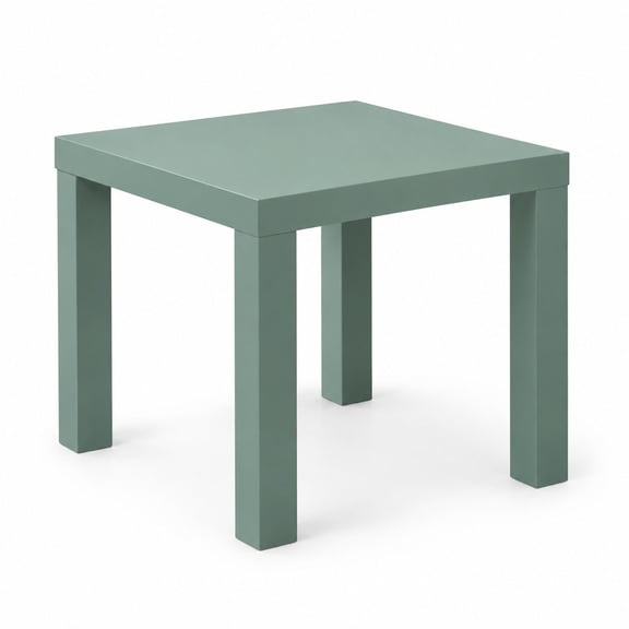 Square End Table with 1.8-Inch Thick Tabletop, Toolless Assembly Bedside Side Table, Compact Accent for Bedroom Living Room, Sage Green