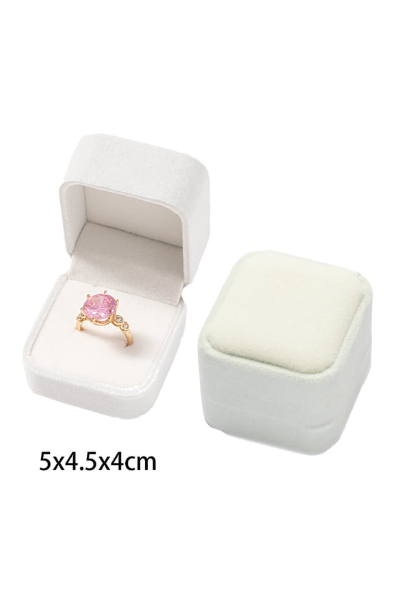 Square Engagement Velvet Earring Ring Packaging Box Jewelry Organizer Valentine Day Gift Case Ring Display Storage Wholesale