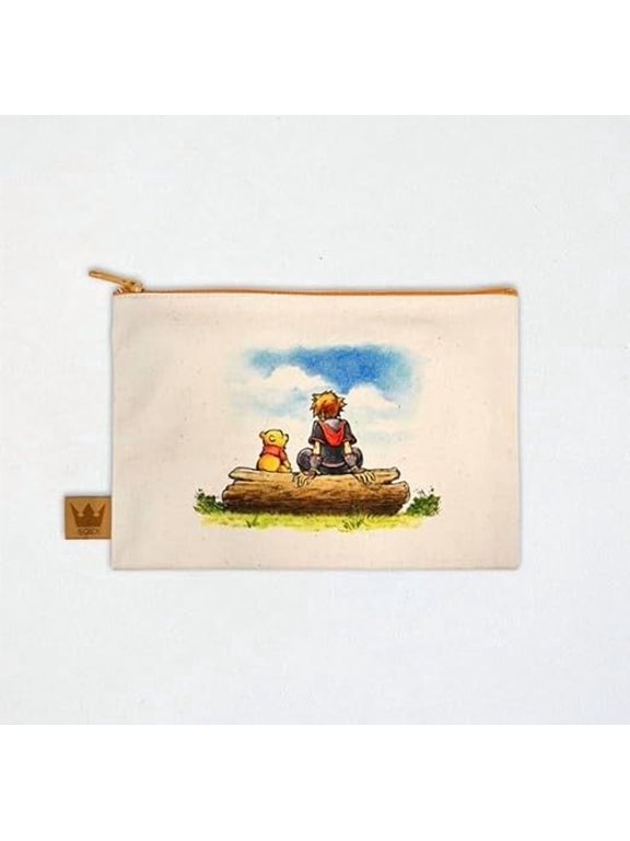Kingdom Hearts III Canvas Pouch 100 Acre Wood: Sora And Winnie the Pooh