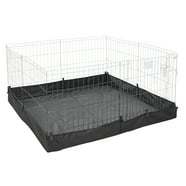 View of Suchown Foldable Pet Playpen - 24'' High 8 Panels Indoor/Outdoor Metal ...