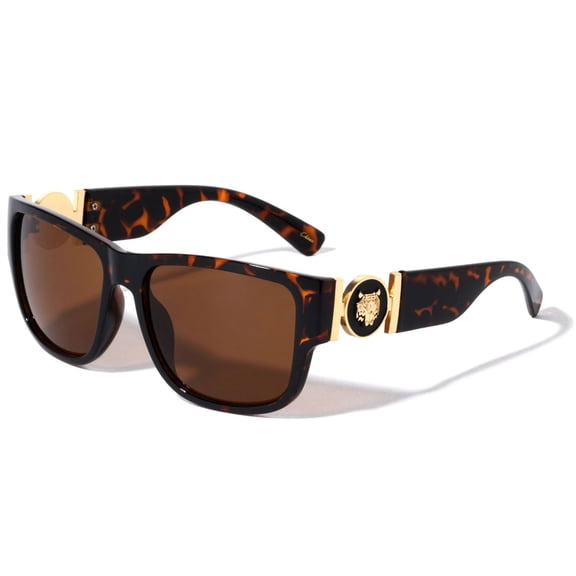 Square Fashion Dark Lens Hip Hop Sunglasses Tortoise