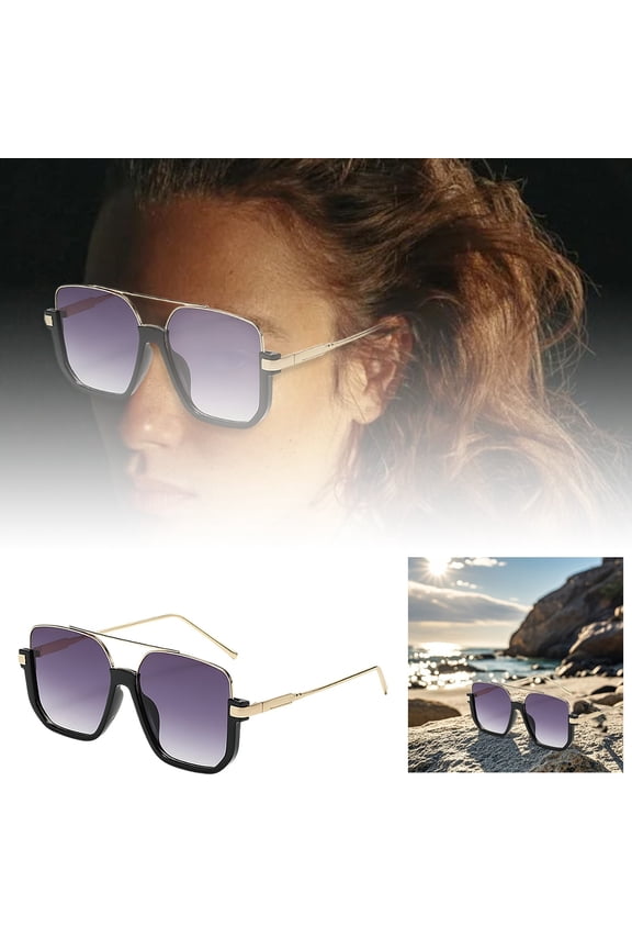 Square Fashion Half Frame Sunglasses for Women, Riding Goggles for Dirt Gear and Youth, Winter Sports and Outdoor Activity Eyewear
