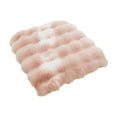 thumbnail image 1 of Square Faux Fur Seat Cushion, Faux Rabbit Fleece Chair Pad, Winter Thick Plush Cushions for Dining Chairs, Comfy Lazy Sofa Office Floor Pillow, Cute Bedroom Decor(Pink,1pc/17.7×17.7inches), 1 of 6