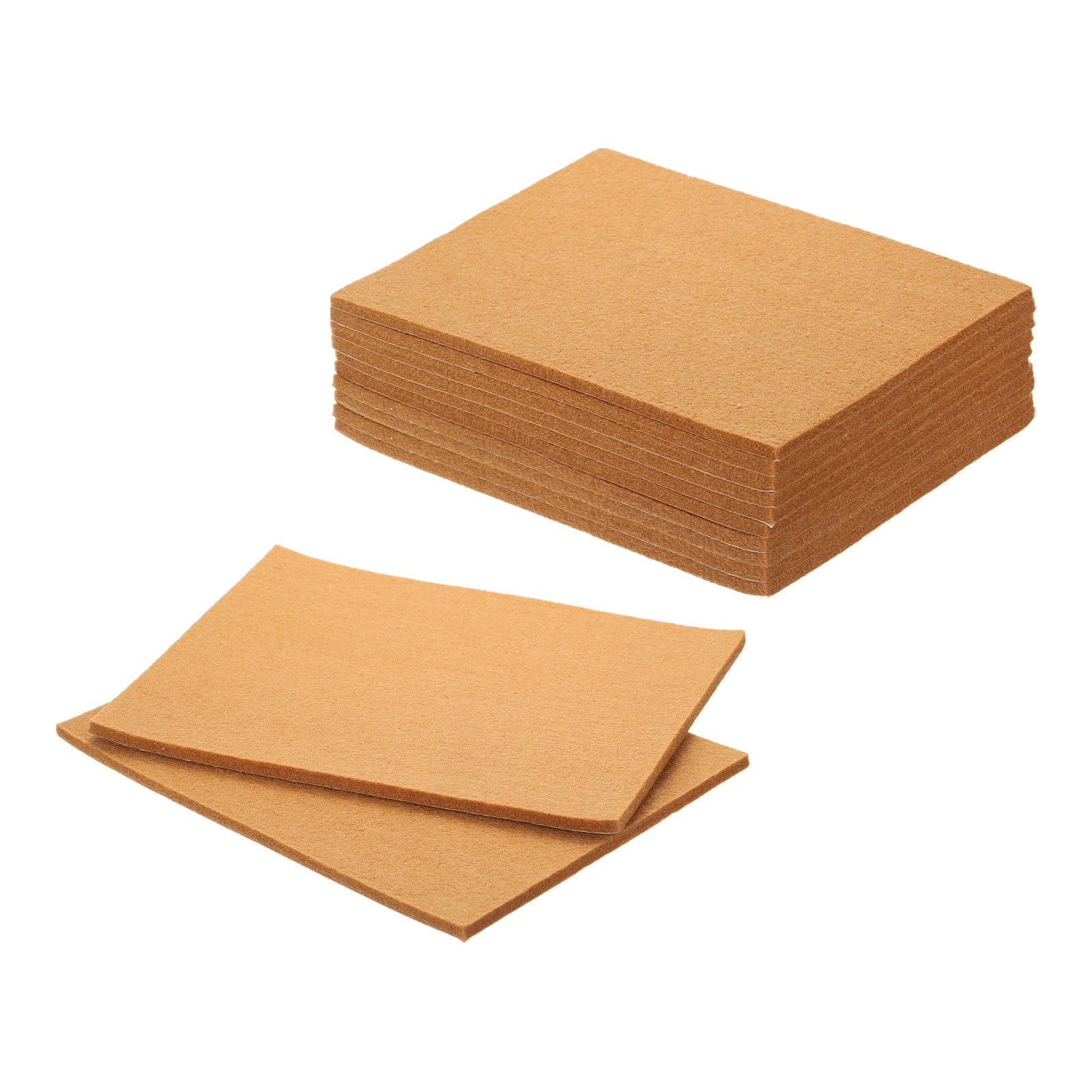 Felt Furniture Pads, 12Pack 7.87" x 5.91" Adhesive Backed Felt Non-slip Anti-scratch Chair Leg Protectors for Protecting Hardwood Floor, Light Brown
