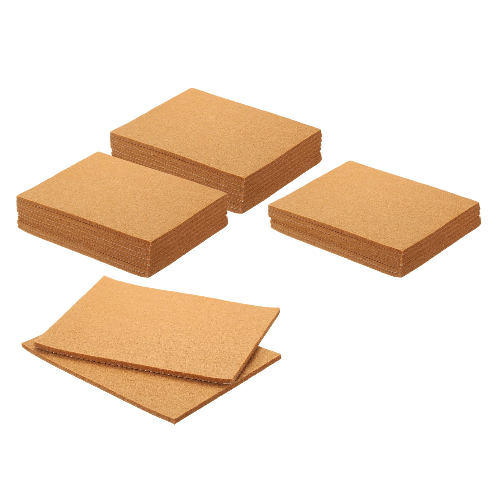 Felt Furniture Pads, 24Pack 7.87" x 5.91" Adhesive Backed Felt Non-slip Anti-scratch Chair Leg Protectors for Protecting Hardwood Floor, Light Brown