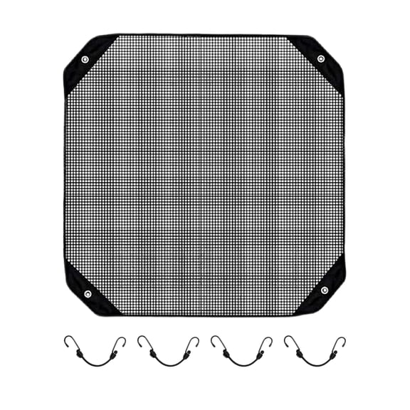 Square Fire Pit Cover Heavy Duty Mesh Screen for Backyard Outdoor Fire Pits with Heavy Duty Hooks