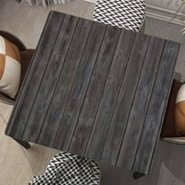 Square Fitted Table Cover Wood Grain Tablecloth with Elastic Edge Black Rustic Tablecloths Waterproof Tables Cloth for Dining Kitchen Home Party Picnic, Fit for 36"x36" Tables, Style-15