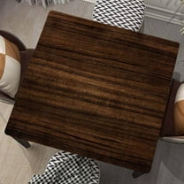 Square Fitted Table Cover Wood Grain Tablecloth with Elastic Edge Saddle Brown Tablecloths Waterproof Tables Cloth for Dining Kitchen Home Party Picnic, Fit for 36"x36" Tables, Style-15