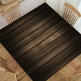 thumbnail image 1 of Square Fitted Tablecloth Aged Wooden Planks Texture Vertically Striped Table Cover Washable for Indoor Holiday Family Party and Outdoor Patio Use, Fitted for 34"x34" Table Deaign2758, 1 of 5