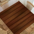 thumbnail image 1 of Square Fitted Tablecloth Aged Wooden Planks Texture Vertically Striped Table Cover Washable for Indoor Holiday Family Party and Outdoor Patio Use, Fitted for 36"x36" Table Deaign2608, 1 of 5