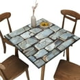 thumbnail image 1 of Square Fitted Tablecloth with Elastic, Brick Wall Pattern Printed on Oilproof Folding Table Covers, Fits Picnics & Outdoor Events, Fit for 32" x 32" Square Tables, 1 of 4