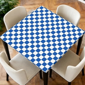 Square Fitted Tablecloth with Elastic Edge Design Table Cover Waterproof Stain-Resistant Wipeable Table Cloth for Kitchen Dining Picnic Patio Outdoor Party