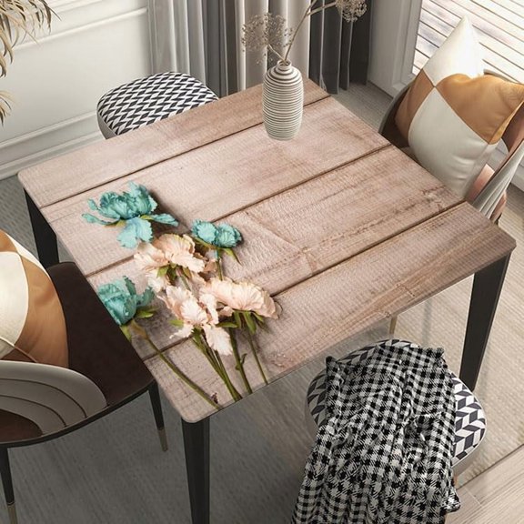 Square Fitted Tablecloth Suit for 32"x32" Square Folding Table Vertically Striped Texture Card Table Coverfor Dining Kitchen Home Party Style73