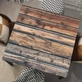 thumbnail image 1 of Square Fitted Tablecloth Wood Grain Table Cloth Cover with Elastic Edge Wooden Boards Tablecloths Washable Cloths for Home Dining Kitchen Party Picnic, Fit for 32"x32" Tables, Style-17, 1 of 4
