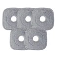 thumbnail image 1 of Square Flat Mop Pads Teqhome 5Pcs 8.66" Microfiber Reusable Mop Pads Washable Squeeze Cleaning Mop Heads Replacement Grey, 1 of 11