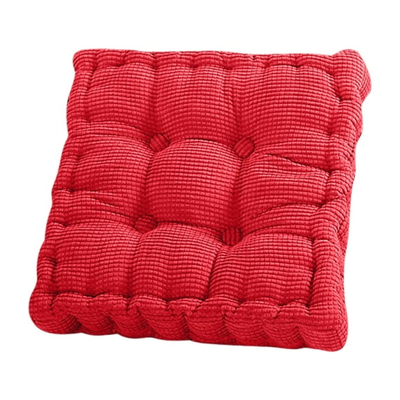Square Floor Pillow Cushion, 16x16 Inch Corduroy Seat Cushion for Meditation, Decorative Chair Pad for Indoor Outdoor Use, Comfy Pillow for Dining Room, Kitchen, Office, and Living Room