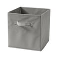 thumbnail image 1 of Square Foldable Storage Bins, 10.6 X 10.6 X 11 Inch | Non-Woven Fabric Cube Organizer Box With Handles, Open Top Closet Shelf Storage Container For Clothes Toys Books (Dark Gray), 1 of 2