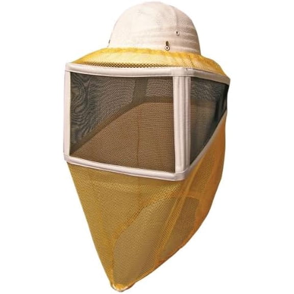 Square Folding Veil with String | Durable Beekeeping Protective Gear | Machine Washable Nylon Mesh | Stingless Binding | Helmet Sold Separately$$Animal Other